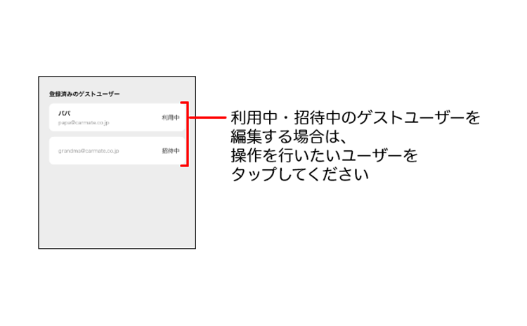 ゲストユーザーのメールアドレス変更