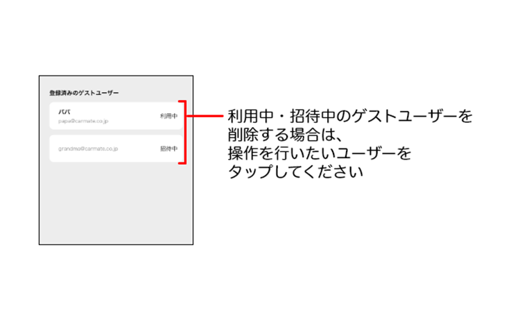 ゲストユーザーの削除